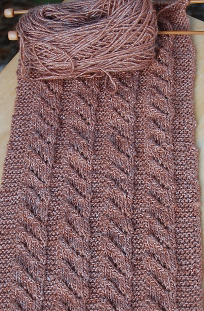 Bread Drawer Scarf with Felted Bobbles