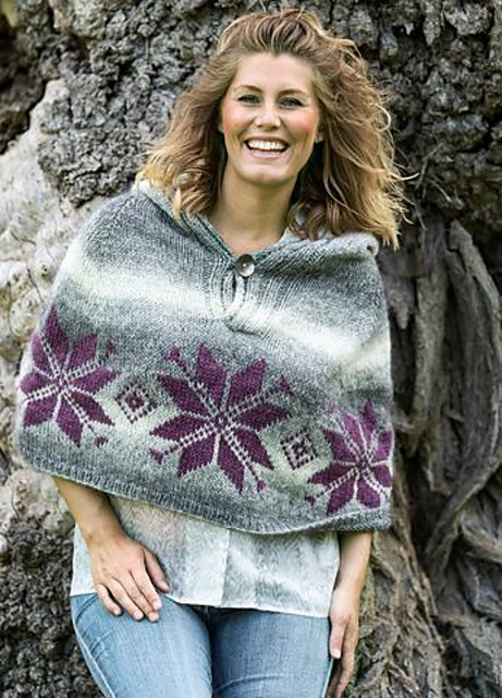 Poncho med hætte