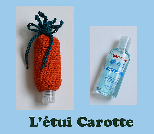 étui carotte pour gel antibactérien