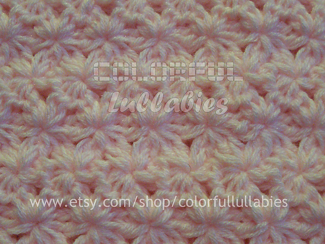 Jasmine Stitch No. 7- 6 petals with bobbles in rows 