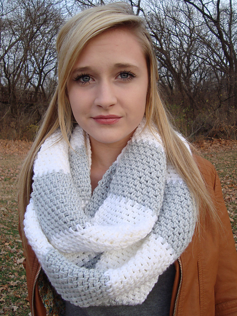 Rugby Stripe Circle Scarf