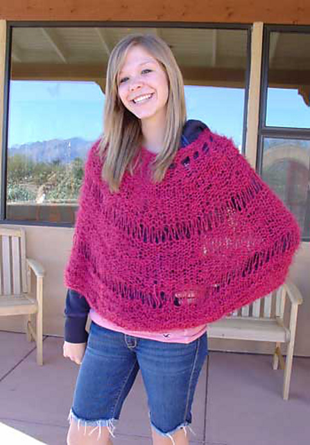 Ravelry: Pepper Wrap Poncho pattern by The Daily Knitter staff