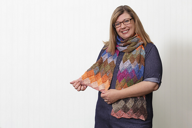 Pure Fantasy Entrelac Scarf