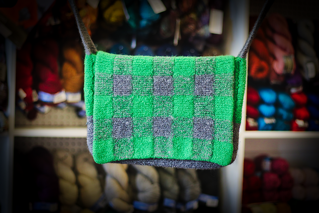 Big Check Felted Bag