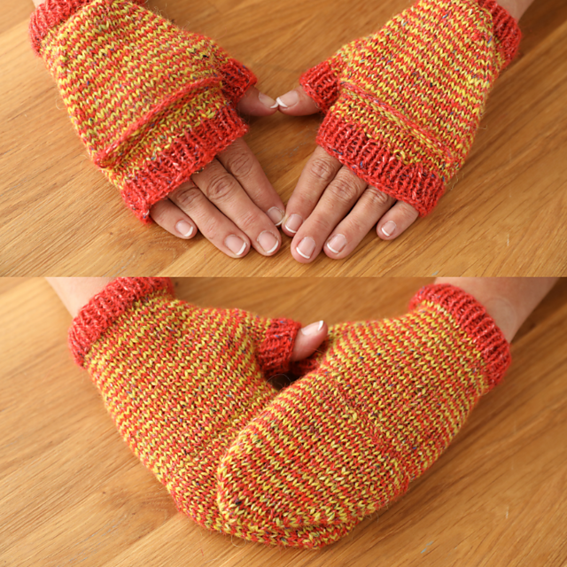 Frutti Stripe Flip-Top Mitts