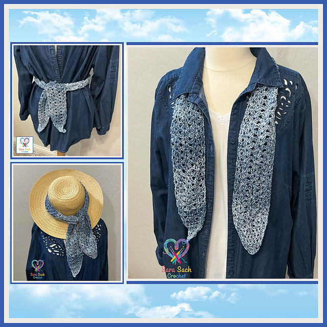 Denim Skinny Scarf