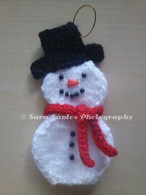 Snowman with hat ornament