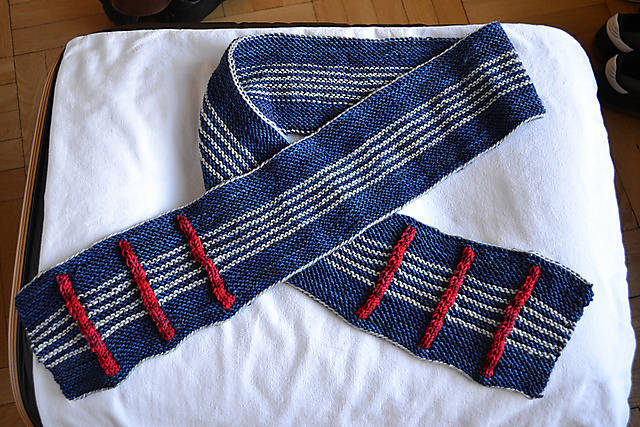 Edged Sideways Striped Scarf- ESSS