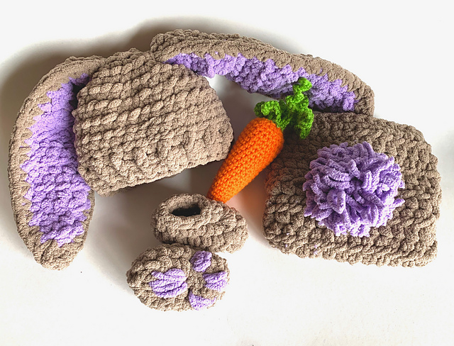 Fluffy Bunny Baby Set