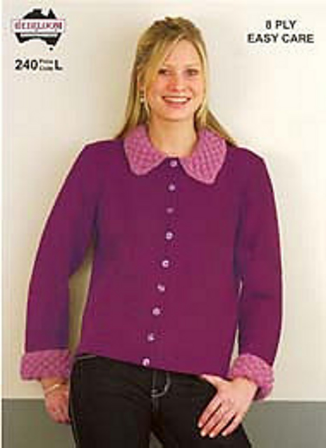 Heirloom P240, Jacket with trinity stitch trim