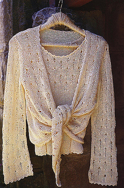 Pure Silk Tie Front Jacket