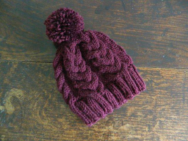 Chunky Horseshoe Cable Hat