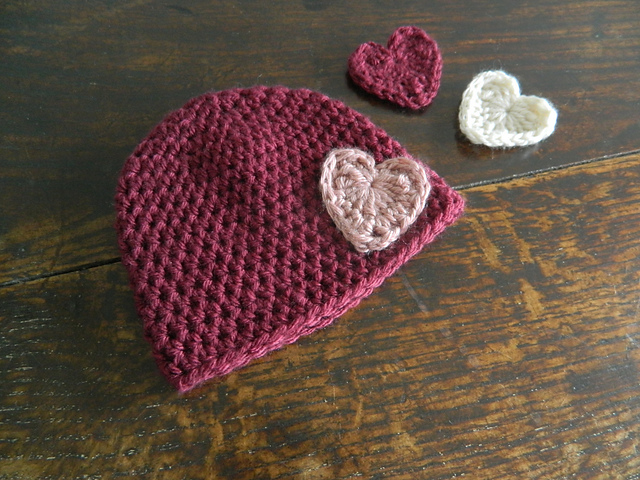 Valentines Heart Baby Beanie