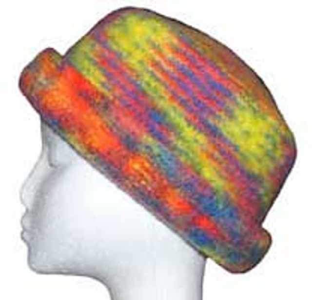 Knit & Felt Pillbox Hat