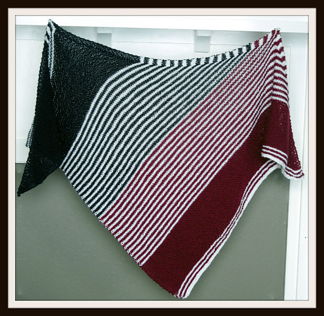 3 Skein Striped Shawl
