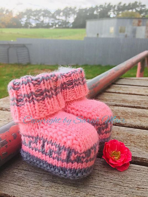 Posh Pink Baby Booties