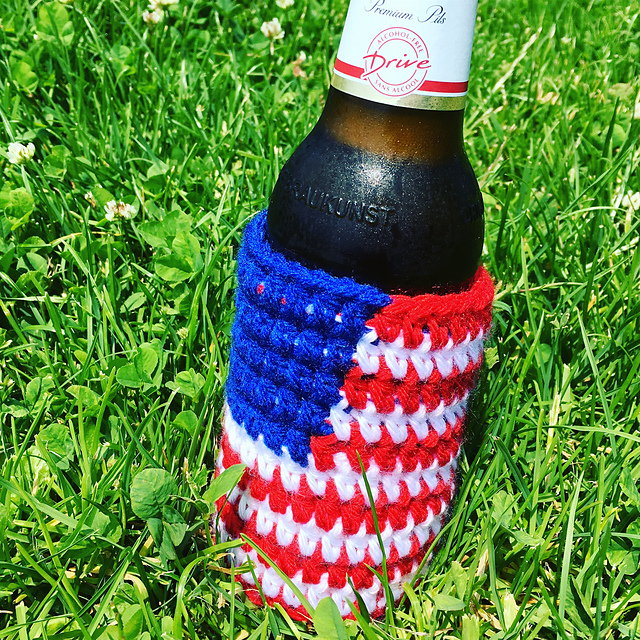 America Flag Bottle Cozie