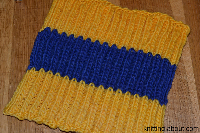 Striped Brioche Stitch Hot Pad
