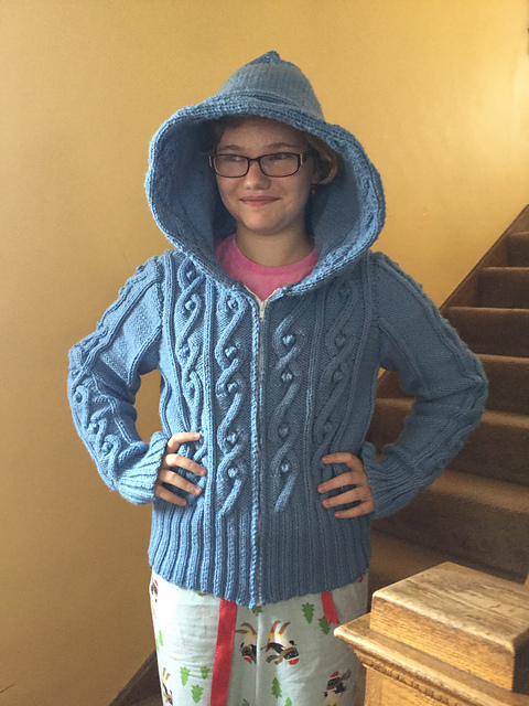Cabled Hoodie