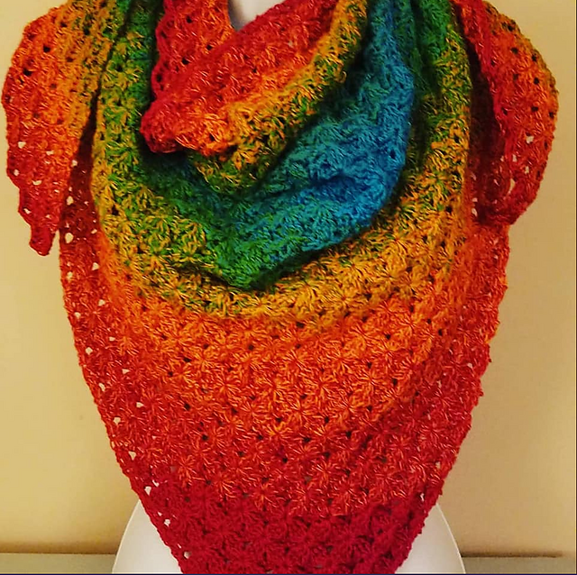 Fiesta Flower Shawl