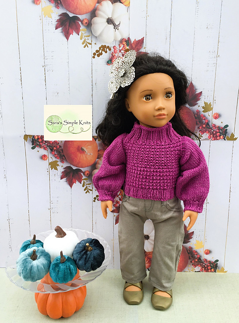 Textured Sweater for 18 Inch Doll