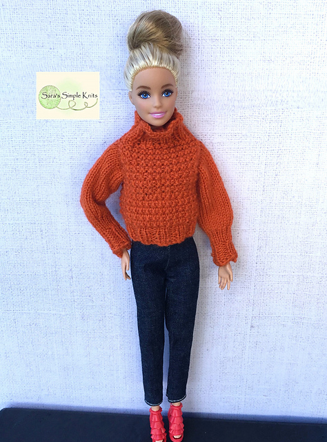 Flat Knit Sweater for 11.5 Inch Doll