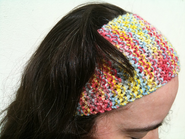 Rainbow Moss Stitch Headband