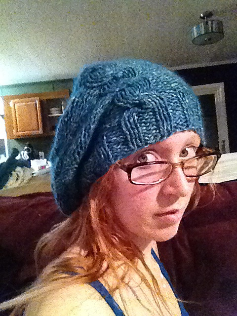 Cable Slouch Hat