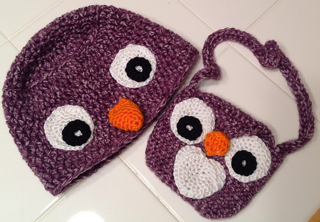Easy Owl Hat and Purse