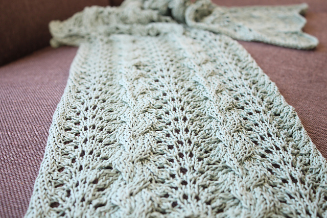 Cabled Chevron Scarf