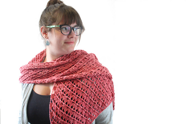 Ribbed Lace Scarf