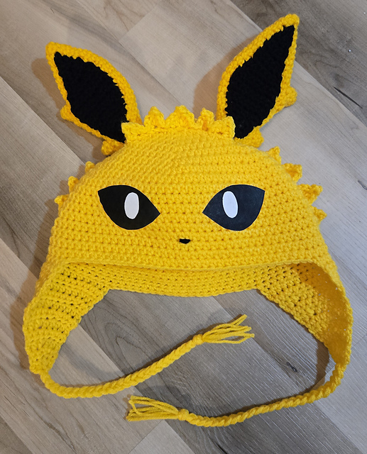 Jolteon crochet beanie