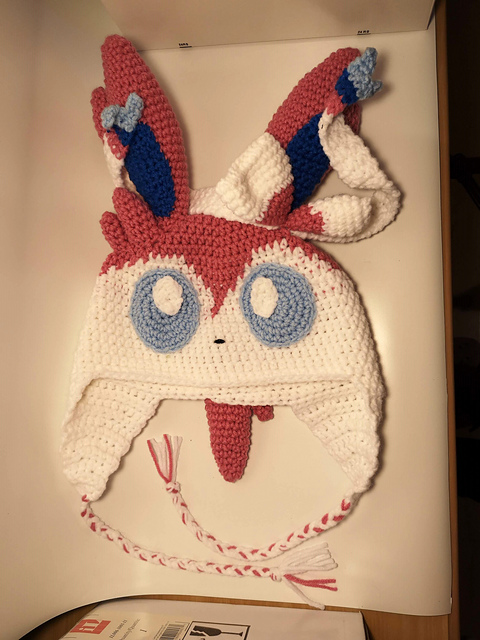 Sylveon crochet beanie