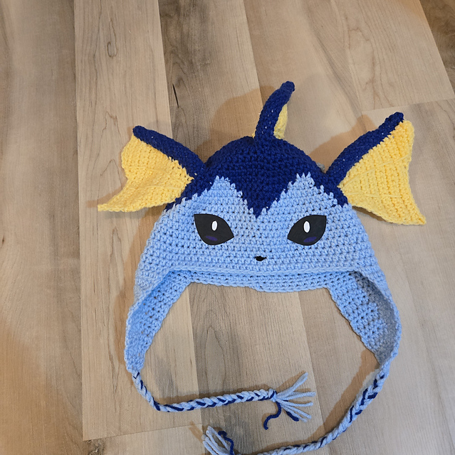 Vaporeon crochet beanie