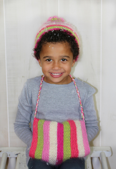 Candyland Hat and Hand Warmer