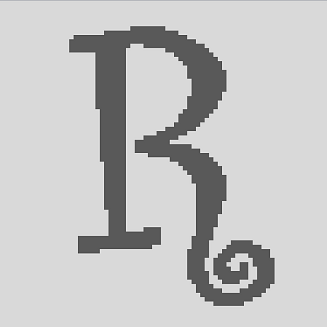 Ravelry: C2C Monogram R Curl pattern by Savanna Ashmore