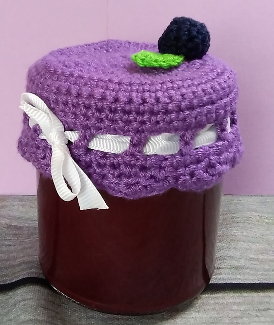 Crochet Jam Jar Cover