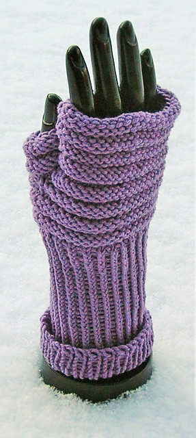 Violet Fingerless Mittens