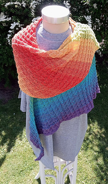 Fantasy Rainbow Shawl