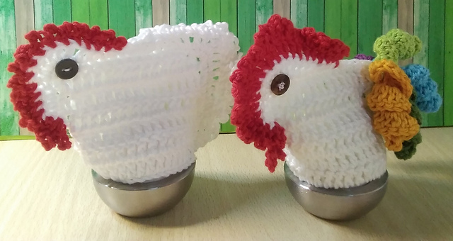 Rooster and Hen egg cozy