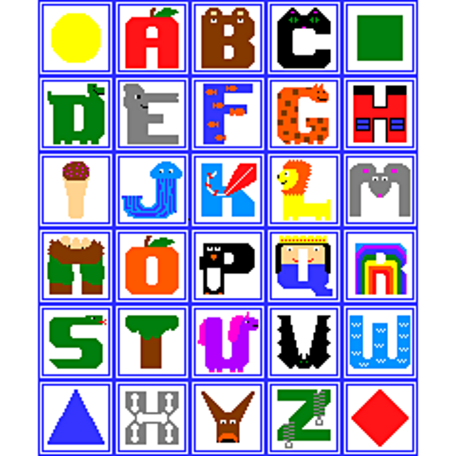 Alphabet Squares Blanket