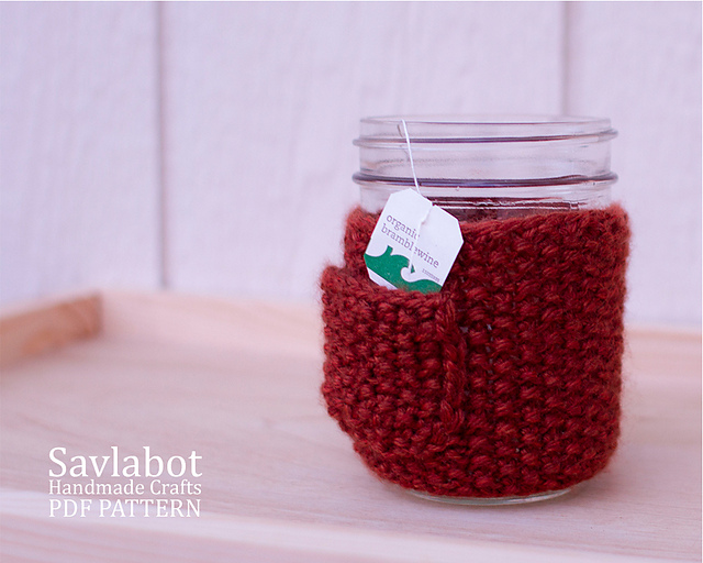 Knit Mason Jar Cozy