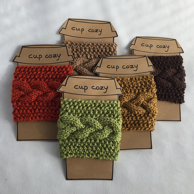 Cabled Cup Cozy