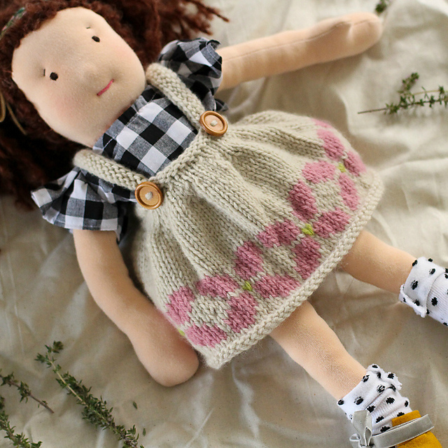 Doll's Posie Pinafore