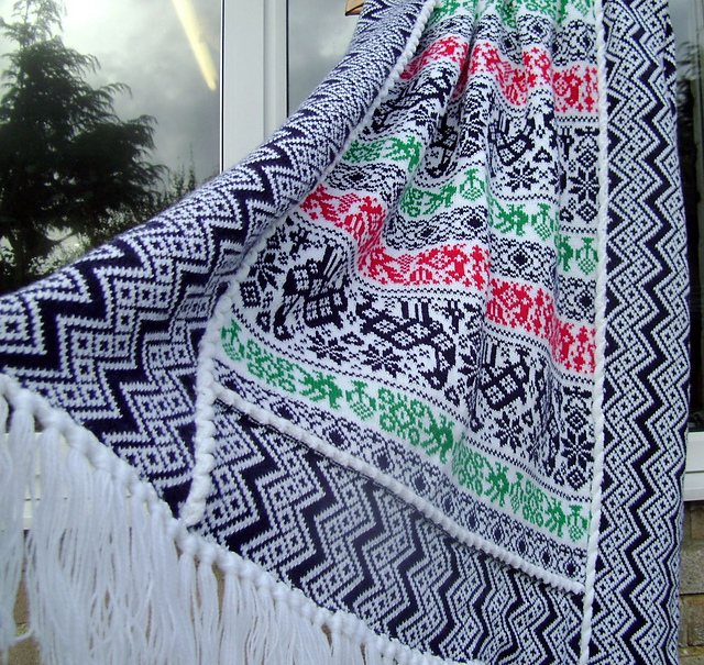 Machine Knit Celtic Afghan