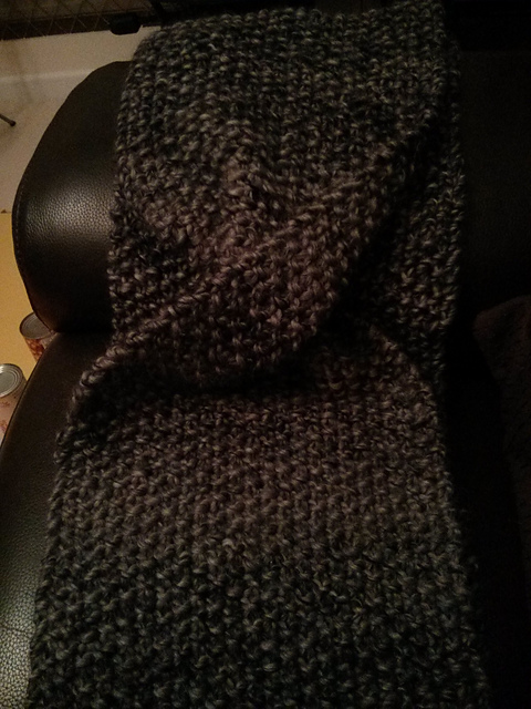 Chunky moss stitch infinity scarf