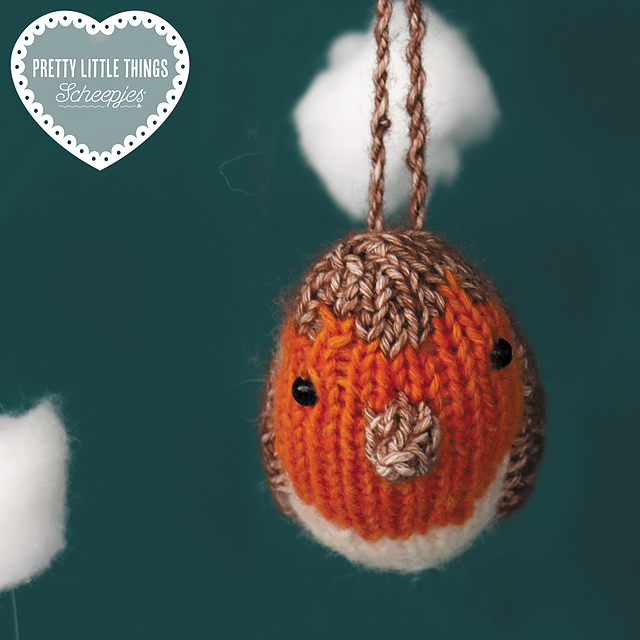 Red Robin Intarsia Decoration