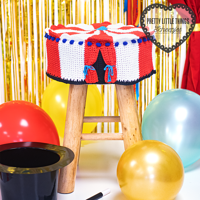 Crocheted Big Top Stool Cover