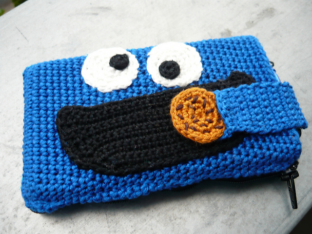Krümelmonster Cookiemonster Handytasche / Smartphonetasche / Mobile Phone Bag