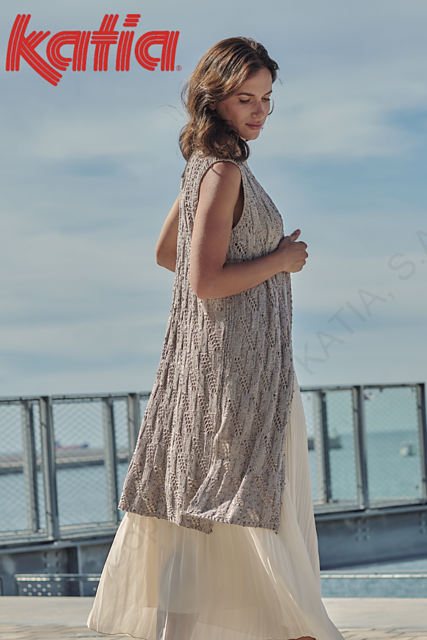 7696-7 Long Open Vest